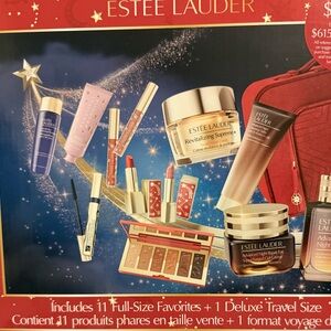 Estee Lauder Holiday 2023 Blockbuster Gift Set NEW 11 Full Sz items+1 spl+ Case